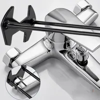 Outil de plomberie de réparation domestique clé d'évier clé d'évier clé de robinet d'évier tuyau de plomberie clé hexagonale à quatre griffes clé de salle de bain ensemble d'outils