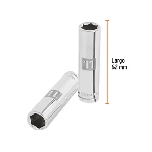 Juego de Llaves de Tubo de 6 Puntas, 11 mm de Largo, Accionamiento de 3/8'', Marca TRUPER - Product Image 3