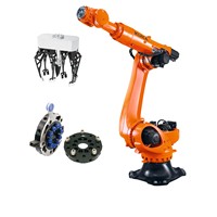 Robot industriel KUKA 6 axes haute performance avec une charge utile de 210 kg et une portée de 2701 mm, bras de palettisation pour l'assemblage automobile