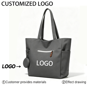 Waterproof Canvas <b>Tote</b> <b>Bag</b> Large Capacity Multi <b>Pocket</b> Custom Logo for Women Outdoor Travel - Product Image 4