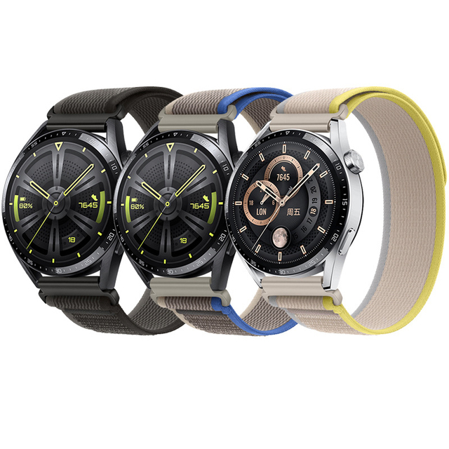 Factory Outlet Wholesale Breathable Nylon 20/22mm Band Easy Adjustable Wristband for Watch 5 & for GT3 Smartwatch