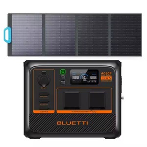 Para <span class=keywords><strong>Bluetti</strong></span> AC60P <span class=keywords><strong>Kit</strong></span> de generador <span class=keywords><strong>solar</strong></span> 600W <span class=keywords><strong>Solar</strong></span> Lifepo4 Estación de energía PV120 Paneles solares Controlador MPPT 220V Iones de litio - Product Image 2
