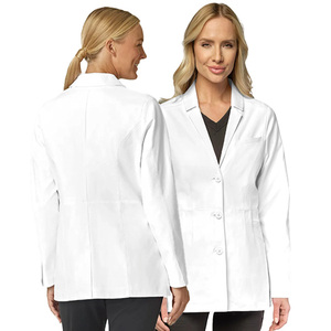 เสื้อโค้ทการแพทย์หลายกระเป๋าสำหรับผู้หญิงเสื้อคลุมสแปนเด็กซ์หลายกระเป๋าชุดทำงานสำหรับโรงพยาบาล - Product Image 3