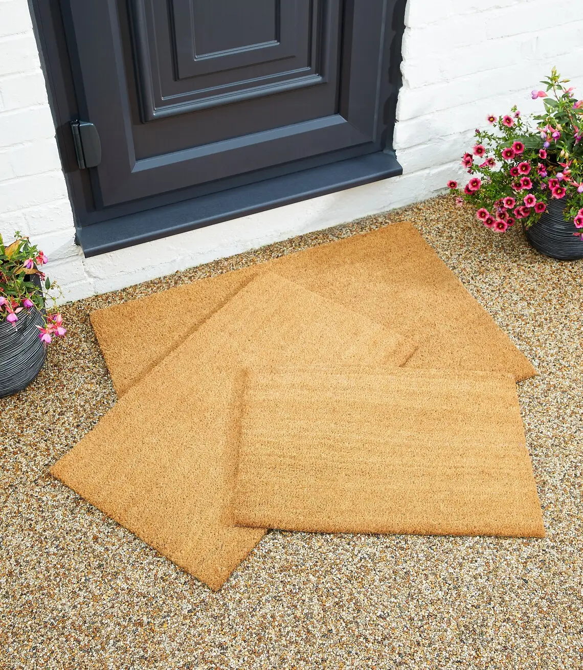 Bulk Wholesale Coconut Fiber Outdoor Tan Brown Plain Blank Coco Coir Doormats