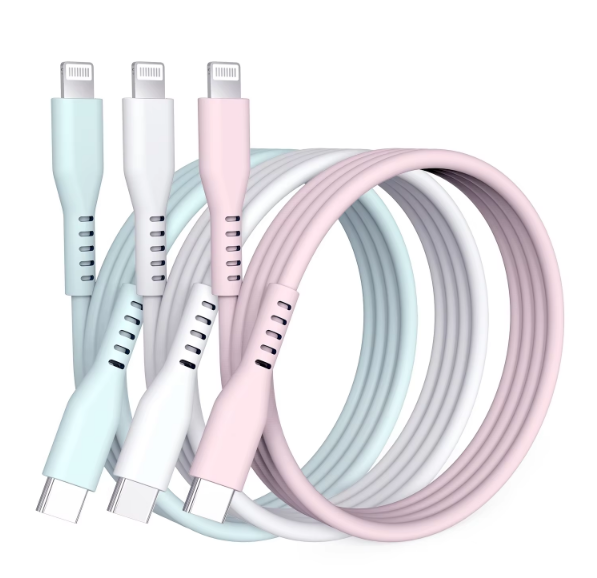 Hot Selling MFi Certified Silicone TPE Braid Type C for Fast Charging Cable PD Data Transfer for IPhone/Earphone