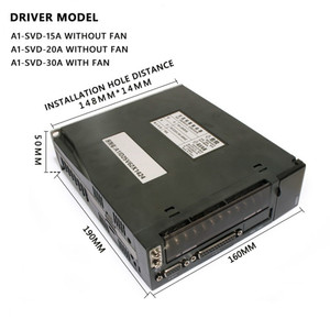 Động Cơ <span class=keywords><strong>Servo</strong></span> AC Tuyến Tính Một Pha 220V 750W 3000 Vòng/phút 2.4N. M 90ST-M02430 Với Trình Điều Khiển A1-SVD - Product Image 3