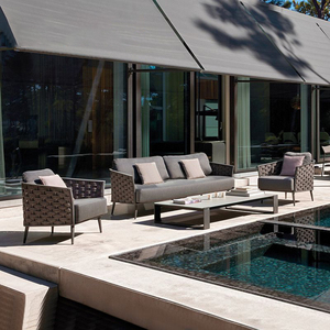 Meilleures ventes : Ensemble de salon de jardin modulable en corde et alliage d'aluminium pour extérieur et villas - Product Image 1