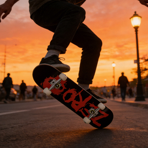 ZHOYA Skateboard à double roulement, planche en érable à quatre roues, professionnel, pour la pratique urbaine, pour adultes, hommes, femmes et adolescents - Product Image 4
