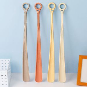 Solid Wood Shoehorn Long Handle Curved Design <b>For</b> Home Use <b>Elderly</b> Pregnant Women <b>Shoe</b> Puller - Product Image 1