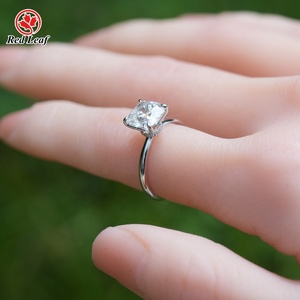 Redleaf IGI 1CT 2ct 3ct DEF vvs rạng rỡ cắt 14k vàng rắn tùy chỉnh phòng thí nghiệm phát triển kim cương hợp thời trang đính hôn đám cưới <span class=keywords><strong>rign</strong></span> cho phụ nữ - Product Image 3