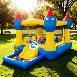 Vente directe d'usine Combo Grandes glissades Château gonflable extérieur pour parcs d'attractions - Product Image 1