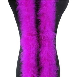 Boas en plumes de dinde miniatures de 2 m et 40 g, bandes de plumes décoratives pour la décoration de mariages, de danses et de fêtes - Product Image 4