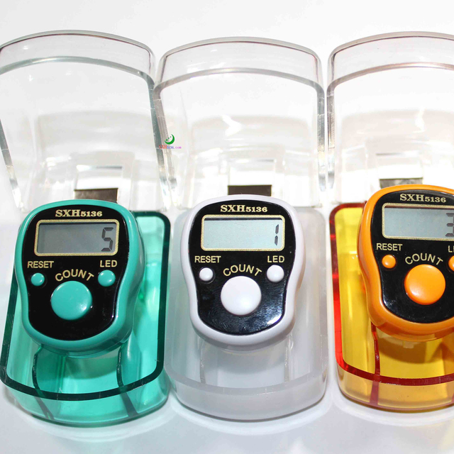 SXH5136 LED 1040 Digital Display Electronic Tally Counter Ring With Tasbih Counter Zikr Ring Battery Operated Digital Counter