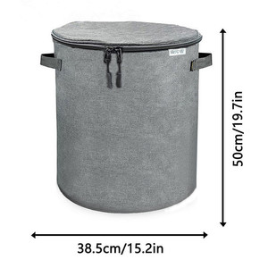 Organizzatore Pieghevole in Poliestere per Tappetini da Gioco con Borsa e Cesto per Stanza dei Bambini e Asilo Nido Grigio - Product Image 4