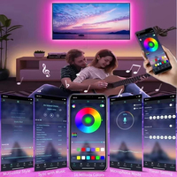 Ruban LED RGB 5m 10m 20m 30m, éclairage LED, synchronisation musicale via application, ruban flexible, lumières LED pour décoration de chambre, fête, rétroéclairage TV