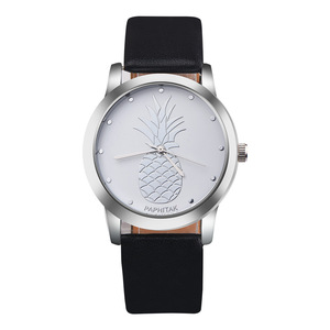 Antico orologio al quarzo analogico modello di ananas nuovo <span class=keywords><strong>cinturino</strong></span> <span class=keywords><strong>in</strong></span> <span class=keywords><strong>pelle</strong></span> alla moda per gli studenti semplice regalo di compleanno per le ragazze - Product Image 4