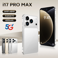 Nuevo I17 Pro Max, Teléfono Inteligente Mini Android de 5.0 Pulgadas, 4GB+128GB, en Inglés, Alemán, Francés, Español y Otros Idiomas