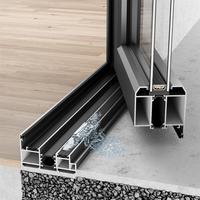 Portes battantes standard américaines à ouverture vers l'intérieur ou vers l'extérieur, en aluminium à double vitrage avec système de drainage indépendant