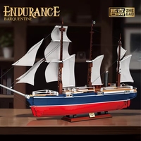 ZHE GAO 653008 Nouveau Modèle de Voilier d'Endurance à Assembler, Jouet Éducatif pour Garçons, Cadeau, Ensemble de Blocs de Construction 1687 pièces