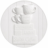 Plaque Métallique Vintage Rustique pour Tasses à Café Cappuccino Latte, Décoration Murale pour Cuisine de Ferme, Café, Bar à Café