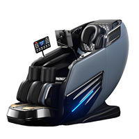 Sillón de Masaje Eléctrico de Lujo Multifuncional con Gravedad Cero, Riel SL, Activación por Voz, Masaje Mecánico 4D con Manos y Calefacción Corporal Completa