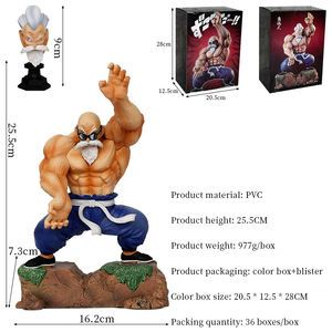 25,5 cm DBZ <span class=keywords><strong>Kame</strong></span> <span class=keywords><strong>Sennin</strong></span> doble cabeza cambio PVC figura de acción modelo dibujos animados músculo maestro Roshi juguete para decoración del hogar - Product Image 2