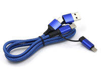 Kabel Data Pengisian Daya USB 3A Multifungsi Universal Pengisian Super Cepat OTG 60W Pabrik Shenzhen 3A 60W Berbahan Nilon Terjalin