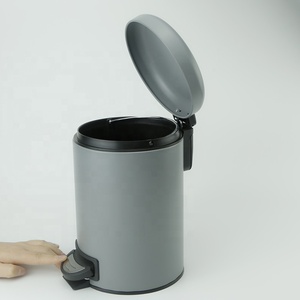 Nhỏ Vòng 3L Vườn Nhà Thùng Rác Bin Sạch Kim Loại Nhà Bếp Rác Lưu Trữ Chất Thải Giỏ Giấy Với Nắp Thép Và PP Bàn Đạp Có Thể - Product Image 4
