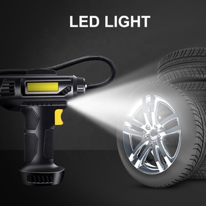 منفاخ لإطارات السيارة ضاغط هواء محمول 12V الذكية مضخة هواء <span class=keywords><strong>W</strong></span>/مقياس الضغط الرقمي سريع التضخم مضخة إطار ل سيارة دراجة الكرة