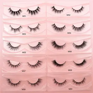 Full Strip Wimpers Nerts Lashes3d Groothandel Zachte Band Wimpers Leveranciers Korte 10 12Mm 3d Nerts Wimpers