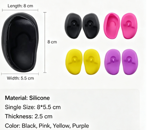 Protector de Orejas de Silicona para Teñir el Cabello, Resistente al Agua y al Calor, para Peluquería, Salón de Belleza, Tinte, Permanente y Lavado de Cabello - Product Image 2