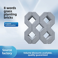 Meilleure Vente YW-PLZ-15 Pavés perméables en béton pour places de stationnement en forme de huit, coloris ciment, pour extérieur, à emboîtement gazonné