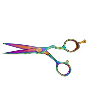 Tijeras de Peluquería Profesionales Rainbow Titanium, Tijeras de Tensión Ajustable, Herramientas de Estilismo para Barbería - Product Image 2