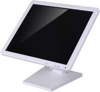 Support d'écran simple Wearson blanc pour bureau, VESA 75 100, base en métal robuste, support d'écran pour écran PC de 24 à 27 pouces