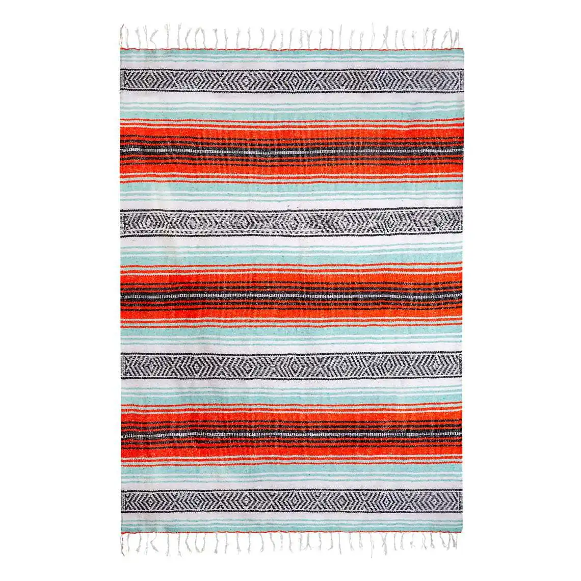 Top Quality Beach Yoga Home Decor Stripe Towels Woven Candy Designer Custom Cotton Mexican Blanket With Tassel