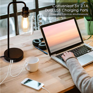 Custom Logo OEM Iron and Glass Material Design Type-c 6000mAh Rechargeable Dimming Modern Bedside Creative Table <b>Lamp</b> - Product Image 3