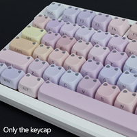 Ensemble de touches de clavier mignonnes en forme de chat, profil Mao, en PBT/PC, pour clavier mécanique avec commutateurs MX
