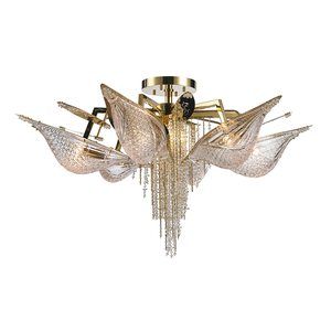 Nouveau petit <span class=keywords><strong>lustre</strong></span> d'ingénierie d'hôtel de luxe en or du concepteur luminaire haut de gamme créatif pour la branche de salon - Product Image 4