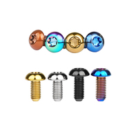 Vis à tête ronde Torx en alliage de titane GR2 GR5 M2 M3 M4 M5 M6, vis à tête bouton Torx en titane colorée plaquée zinc