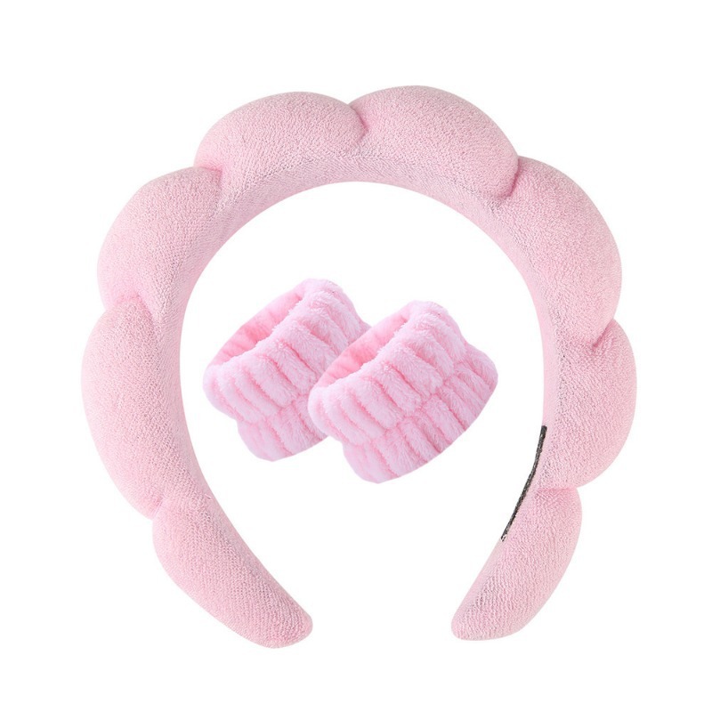 Ensemble trois pièces bandeau rose