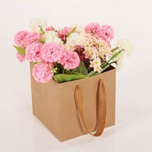Bolsas de Papel para Regalo y Compras, Color Marrón Reciclado, Personalizadas, con Asa de Listón, Precio de Fábrica, Venta al Por Mayor - Product Image 3
