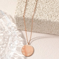 Collier Pendentif Monnaie en Acier Inoxydable avec Calligraphie Islamique Arabe du Nom d'Allah et Verset Religieux, Bijoux de Mode pour Femmes