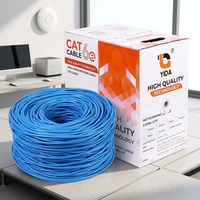 Kabel Ethernet PVC 305m Cat6 UTP Indoor Harga Kompetitif, Mendukung POE 4 Pasang Dengan Pemisah Silang