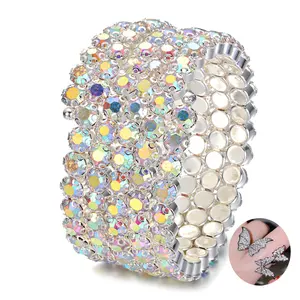 luxurious Multilayer Color rhinestone Bracelet Arm Bangles finger jewelry