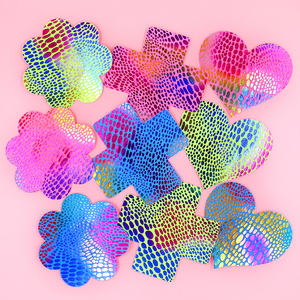 Cubrepezones Desechables Multiforma Reactivos a los Rayos UV <span class=keywords><strong>con</strong></span> Diseños <span class=keywords><strong>de</strong></span> Cruz, Flor y Corazón para Fiestas, Clubes, Festivales y Uso Nocturno - Product Image 1
