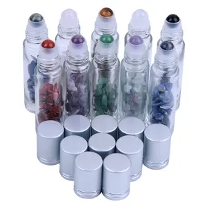 批发最流行的 10 毫升透明玻璃精油水晶滚球香水瓶