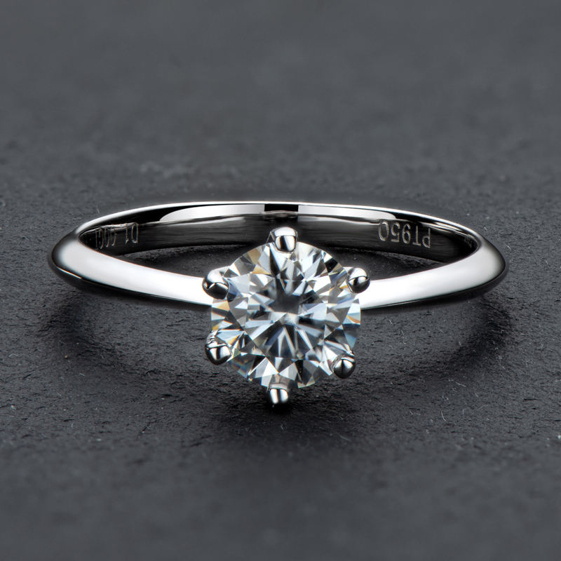 Moissanite 1 ct Oro Bianco