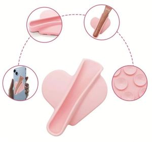 Waterproof Silicone Adhesive Tape Suction Cup Phone <b>Holder</b> for Lipgloss Lipstick Lipbalm Self-Adhesive Silicone - Product Image 5