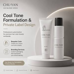 Chuyan Cool Ash Flaxen <b>Blonde</b> <b>Hair</b> Color Cream - Anti-Brassy Permanent <b>Dye</b> - Salon Choice - Product Image 6