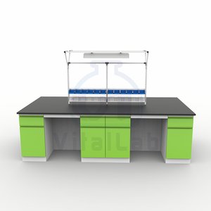 Lemari Laboratorium Pulau Kerja Teknik Daya Elektronik Komersial VitalLab dengan Rak yang Dapat Disesuaikan, Dilapisi Bubuk Epoksi - Product Image 1